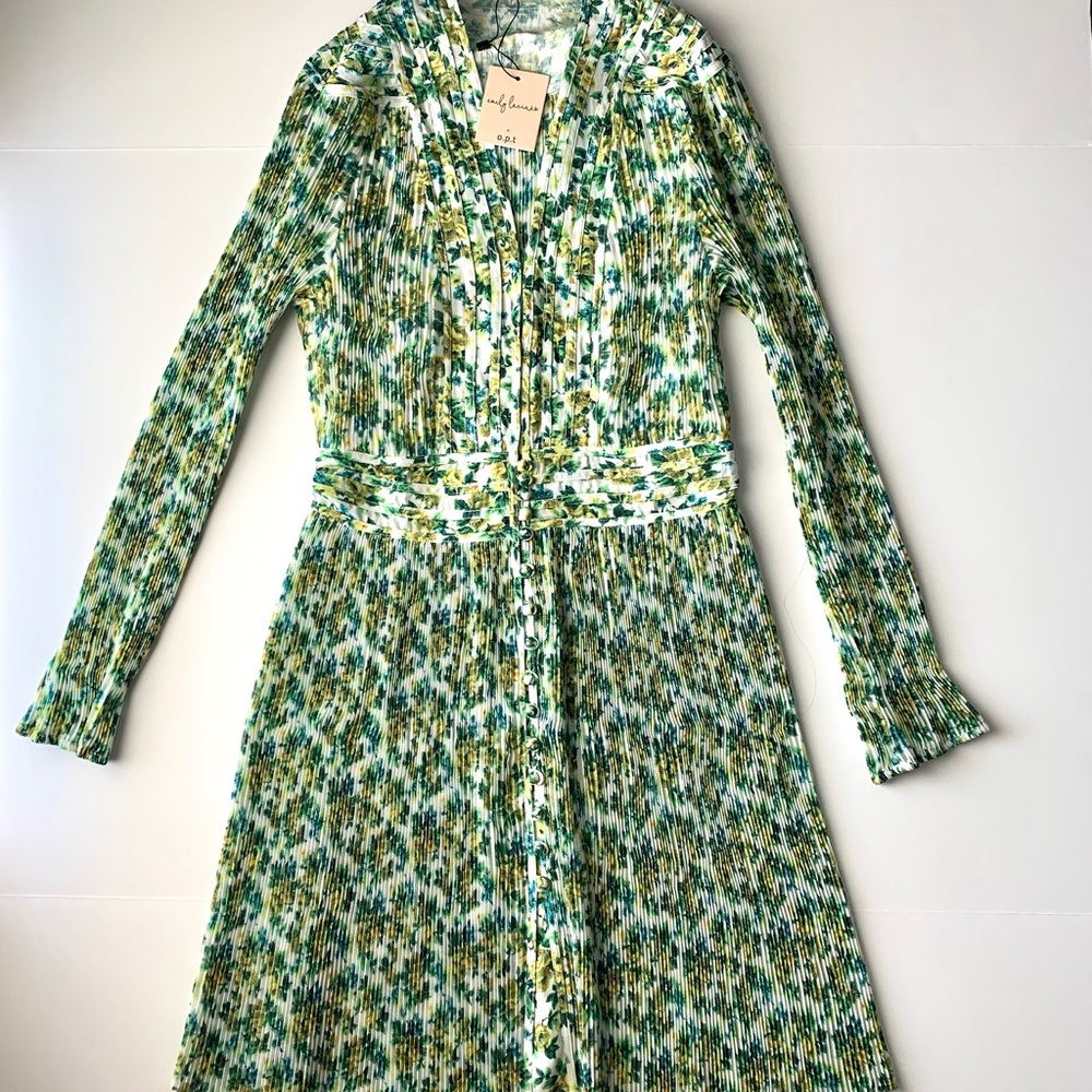 O.P.T X EMILY LUCIANO • Pleated Midi Dress - Picture 10 of 11